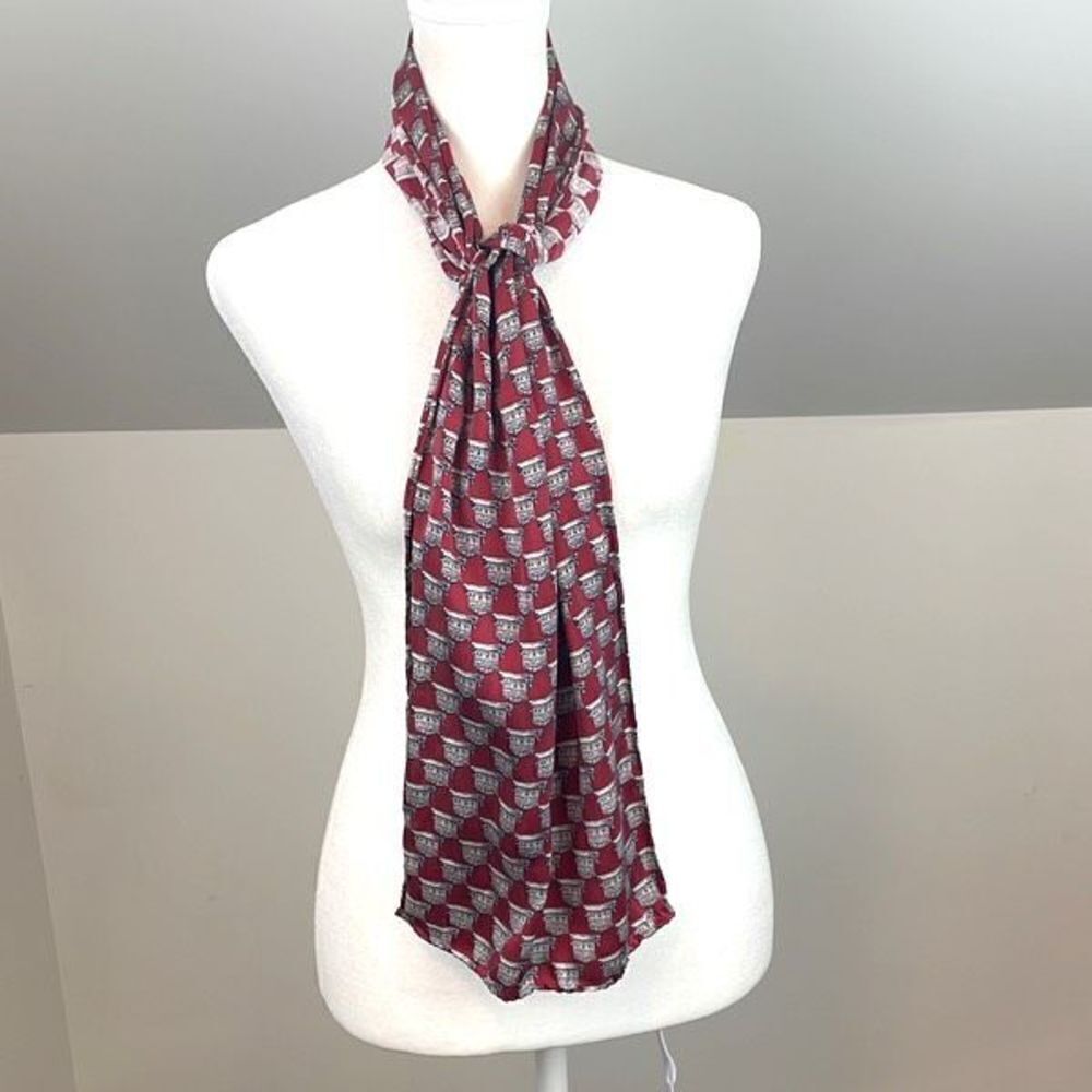Supreme Court 100% Silk Scarf Red